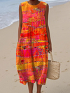 AVA | SUNSET ELEGANT MIDI DRESS