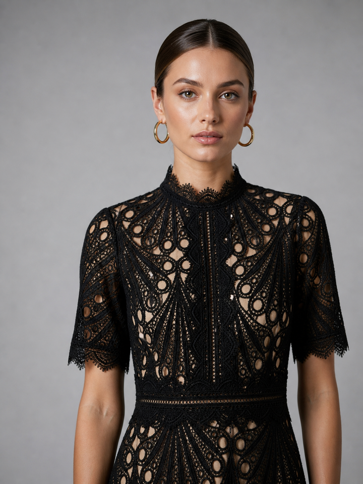 Thalia Lace Midi Dress