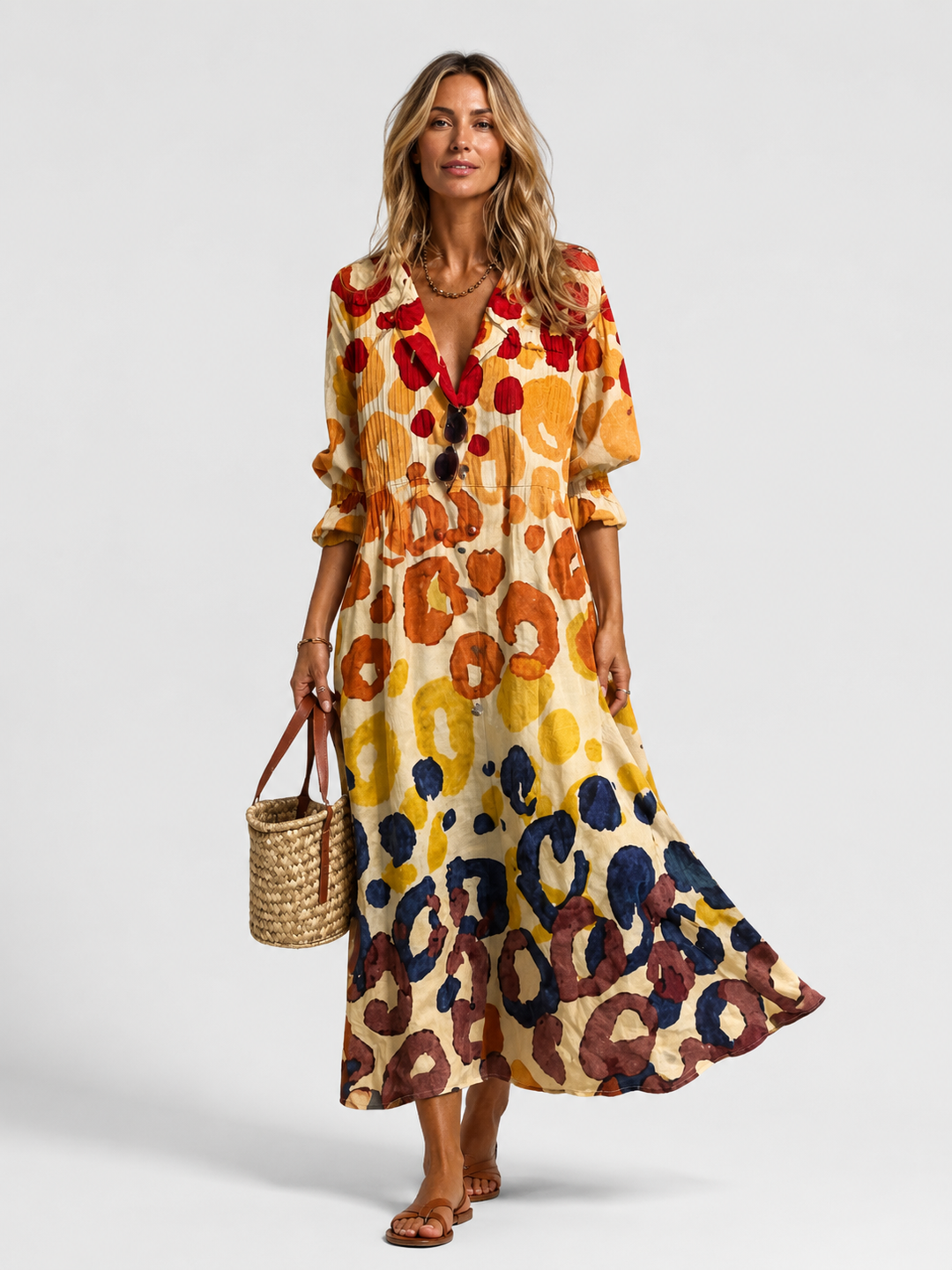 Noelle Printed Maxi Dress