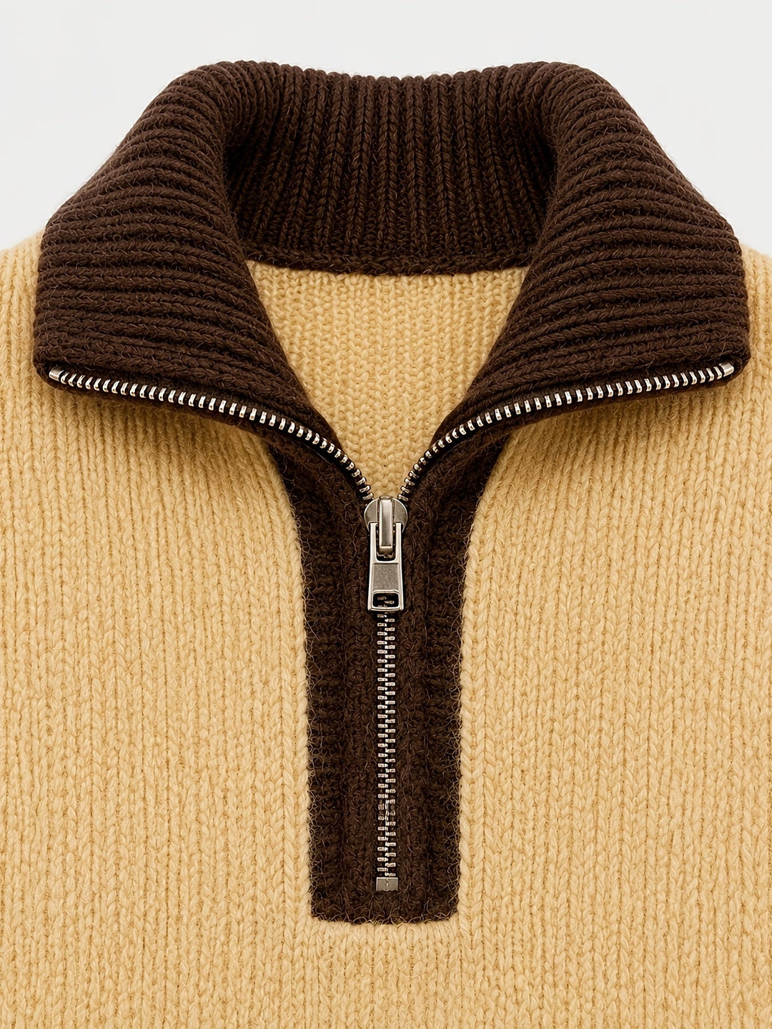 Freya | Women's Quarter-Zip Sweater | Balloon Sleeve
