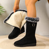 Katherine | Women's Fur-Trimmed Tall Winter Boots | Buckle