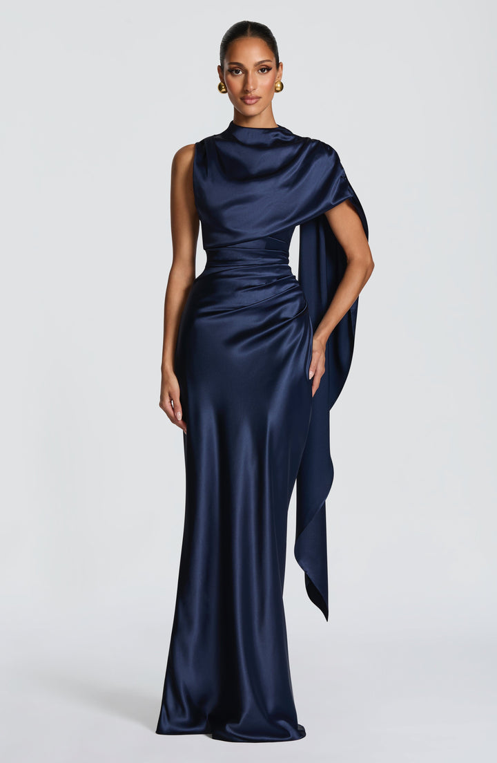Bianca | Women's Satin Corset Maxi Dress