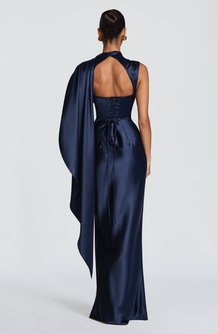 Bianca | Women's Satin Corset Maxi Dress