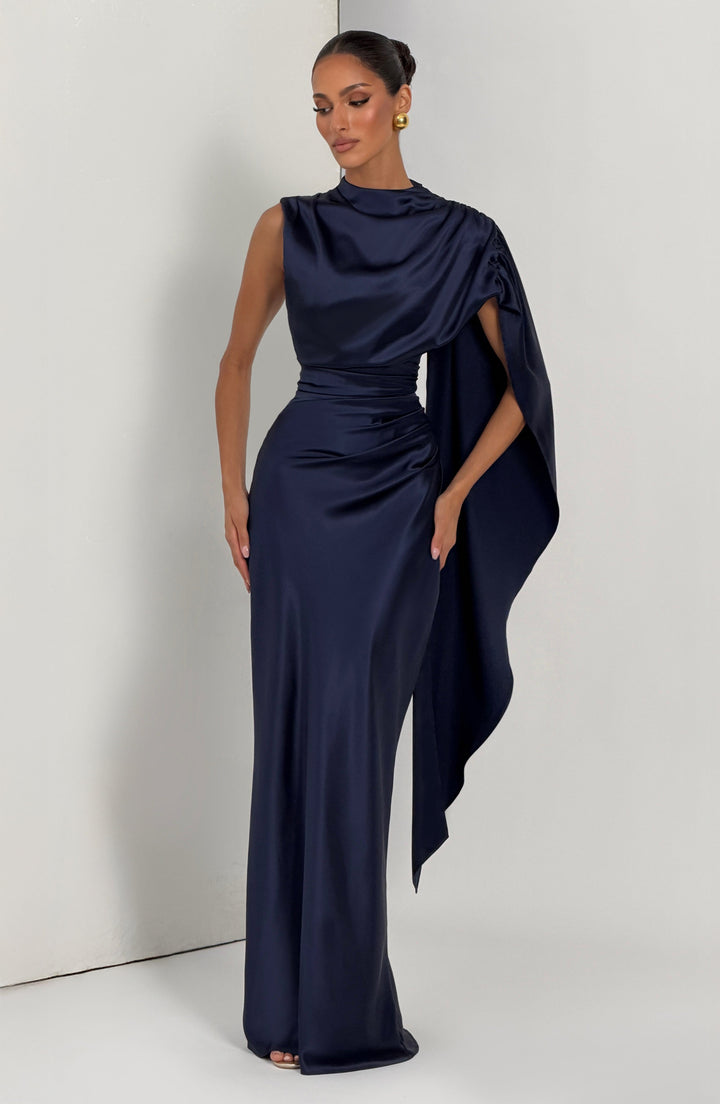 Bianca | Women's Satin Corset Maxi Dress