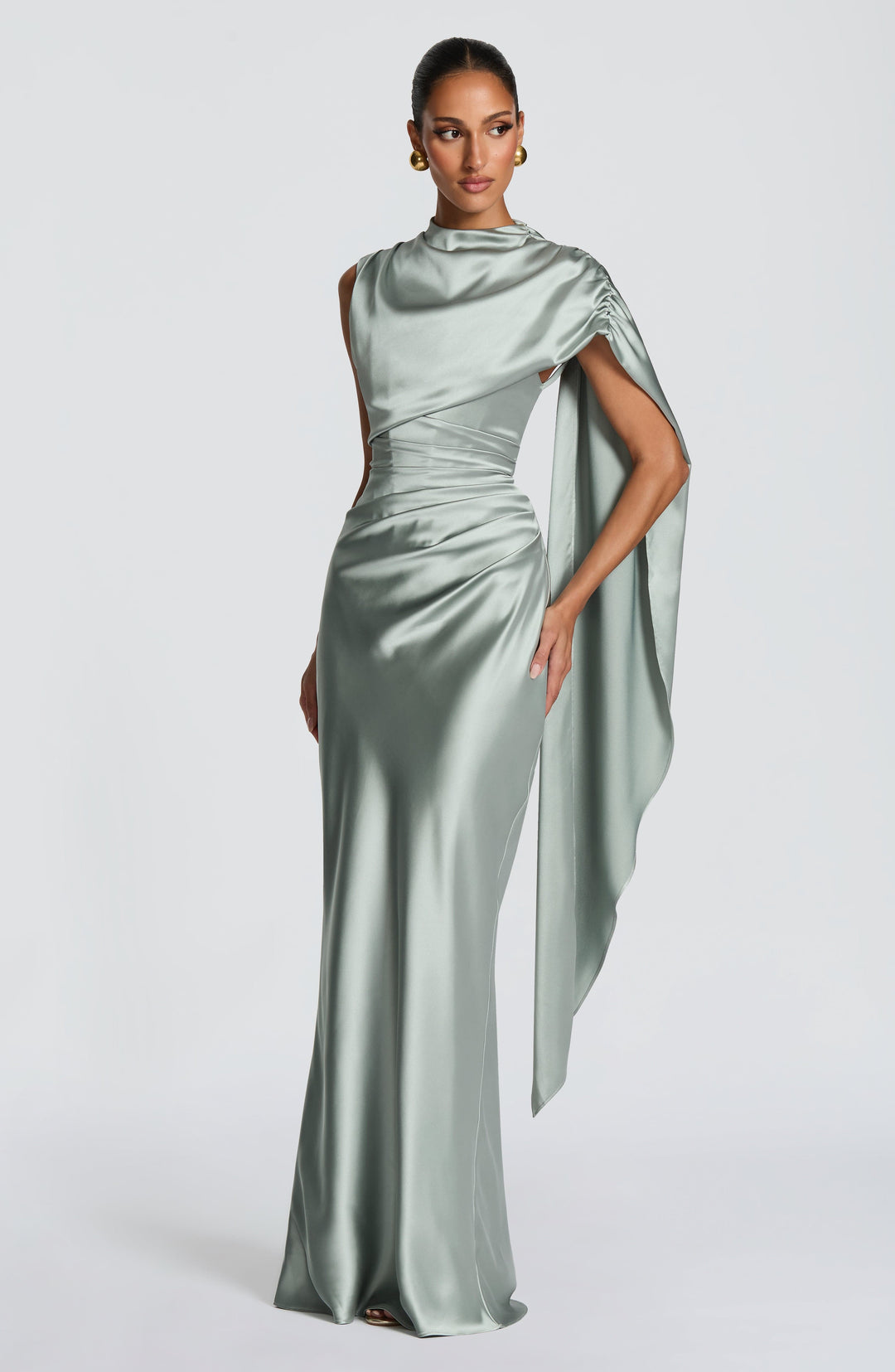 Bianca | Women's Satin Corset Maxi Dress