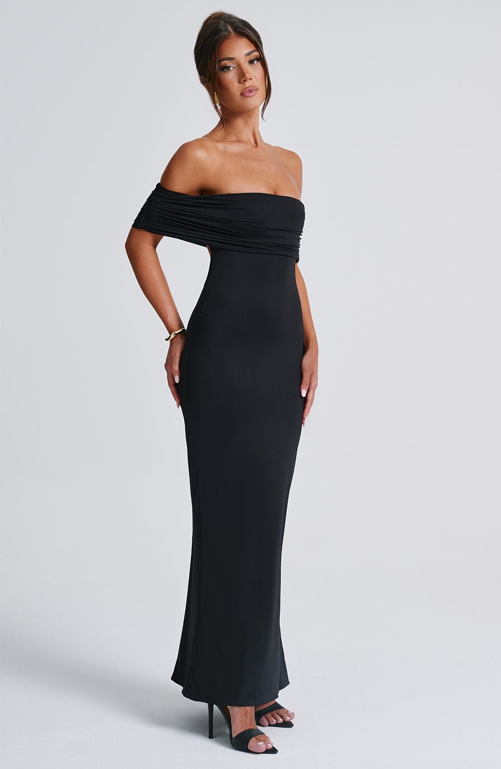 Sienna | Women's Backless Bardot Maxi Dress