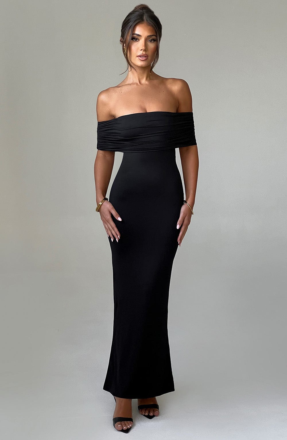 Sienna | Women's Backless Bardot Maxi Dress
