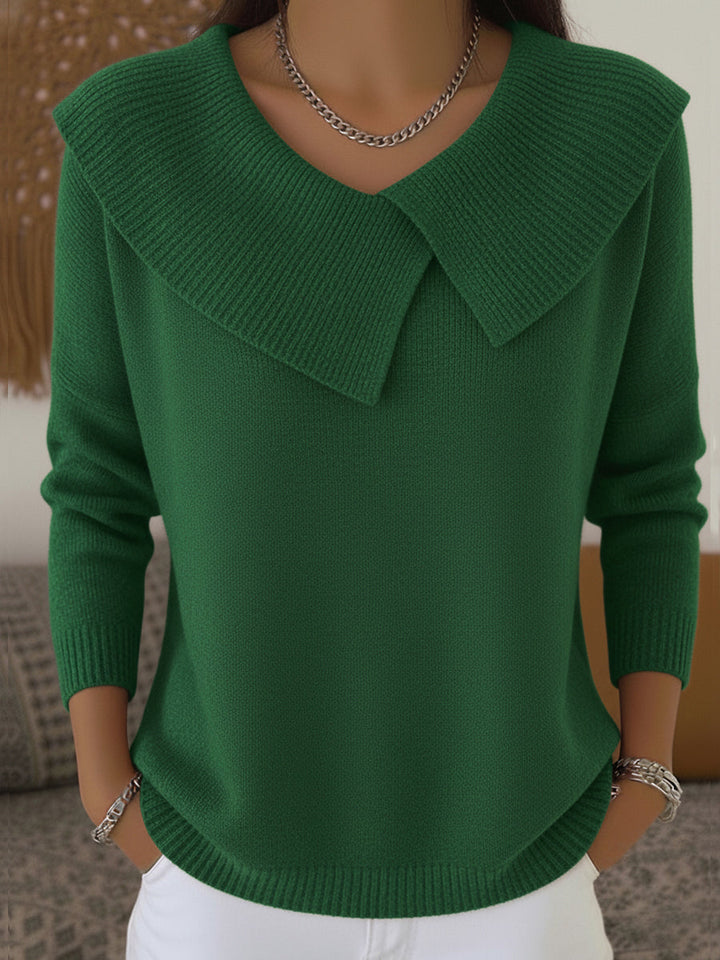 Yareli Elegant Collar Knit Sweater