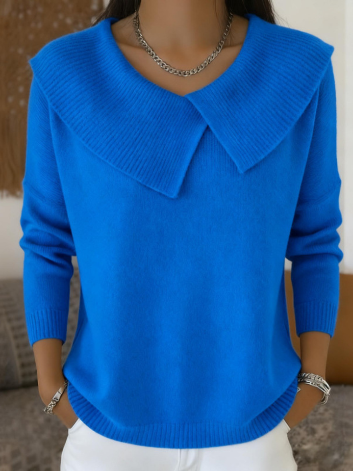 Yareli Elegant Collar Knit Sweater
