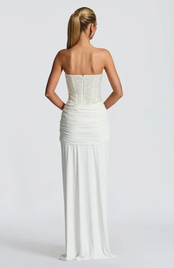 Elspeth | Women's Embellished Corset Gala Dress | Strapless Maxi