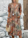 Sofia | Elegant Floral Midi Dress with Tummy Coverage