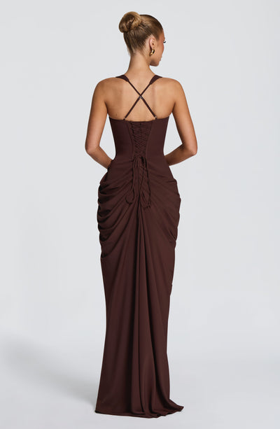 Linda | Women's Flowy Corset Wedding Guest Dress
