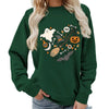 Women's Halloween Graphic Crewneck Sweatshirt & Casual Fall Pullover