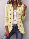 Liliana | Cream Knit Jacket with Ruffles