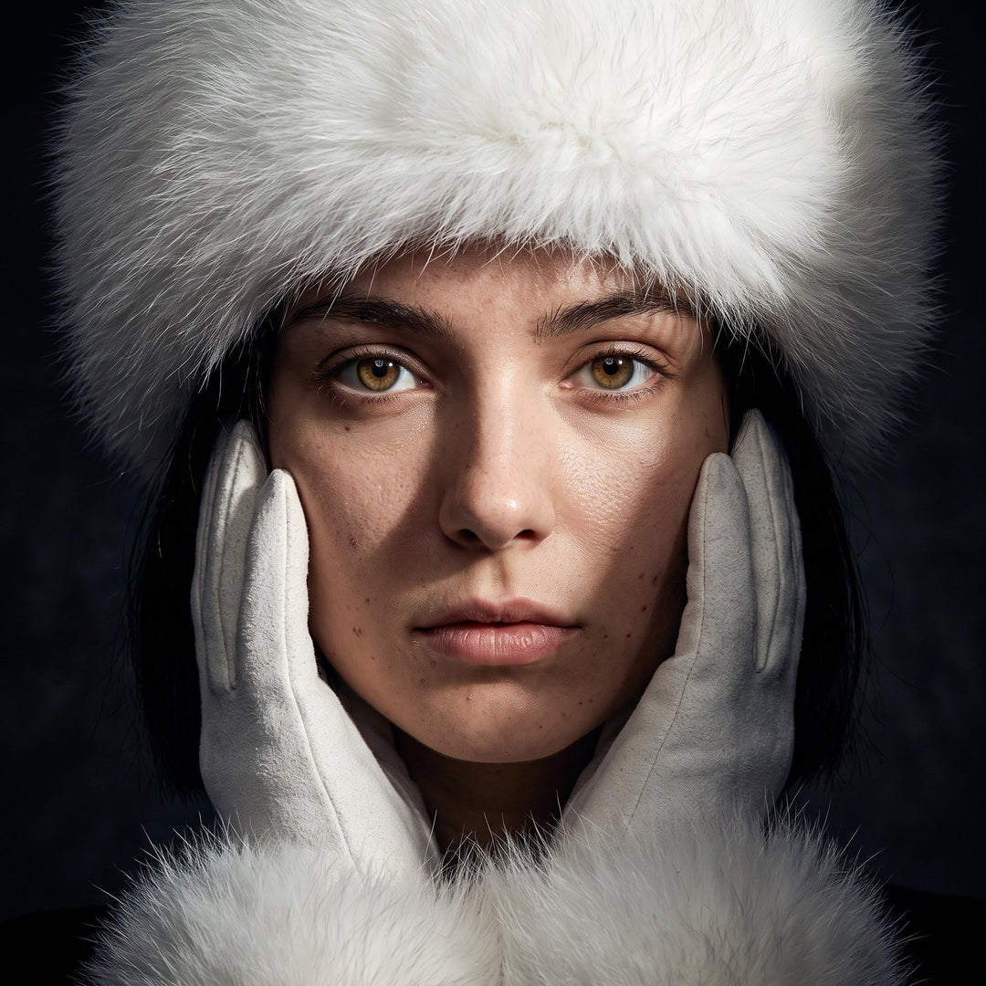 Wynn | Women's Faux Fur Trim Knit Headband and Gloves Set