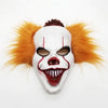 Scary Evil Clown Halloween Mask with Synthetic Hair for Halloween Custome Party