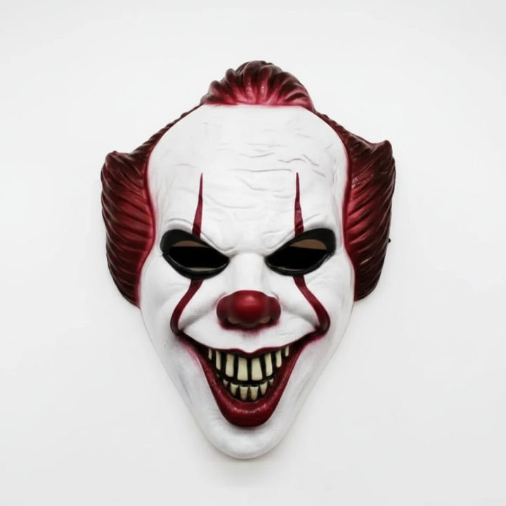 Scary Evil Clown Halloween Mask with Synthetic Hair for Halloween Custome Party