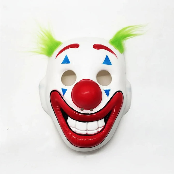 Scary Evil Clown Halloween Mask with Synthetic Hair for Halloween Custome Party