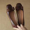 Camille Bow Leather Flats