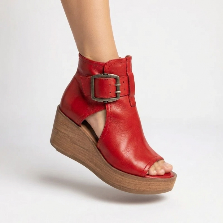 Orelisse™ - Modern Open-Back Wedge Ankle Boots