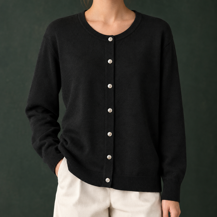 Danielle-Elise Round Neck Cardigan