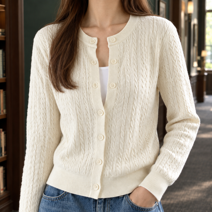 Ernestine-Grace Cable Cardigan