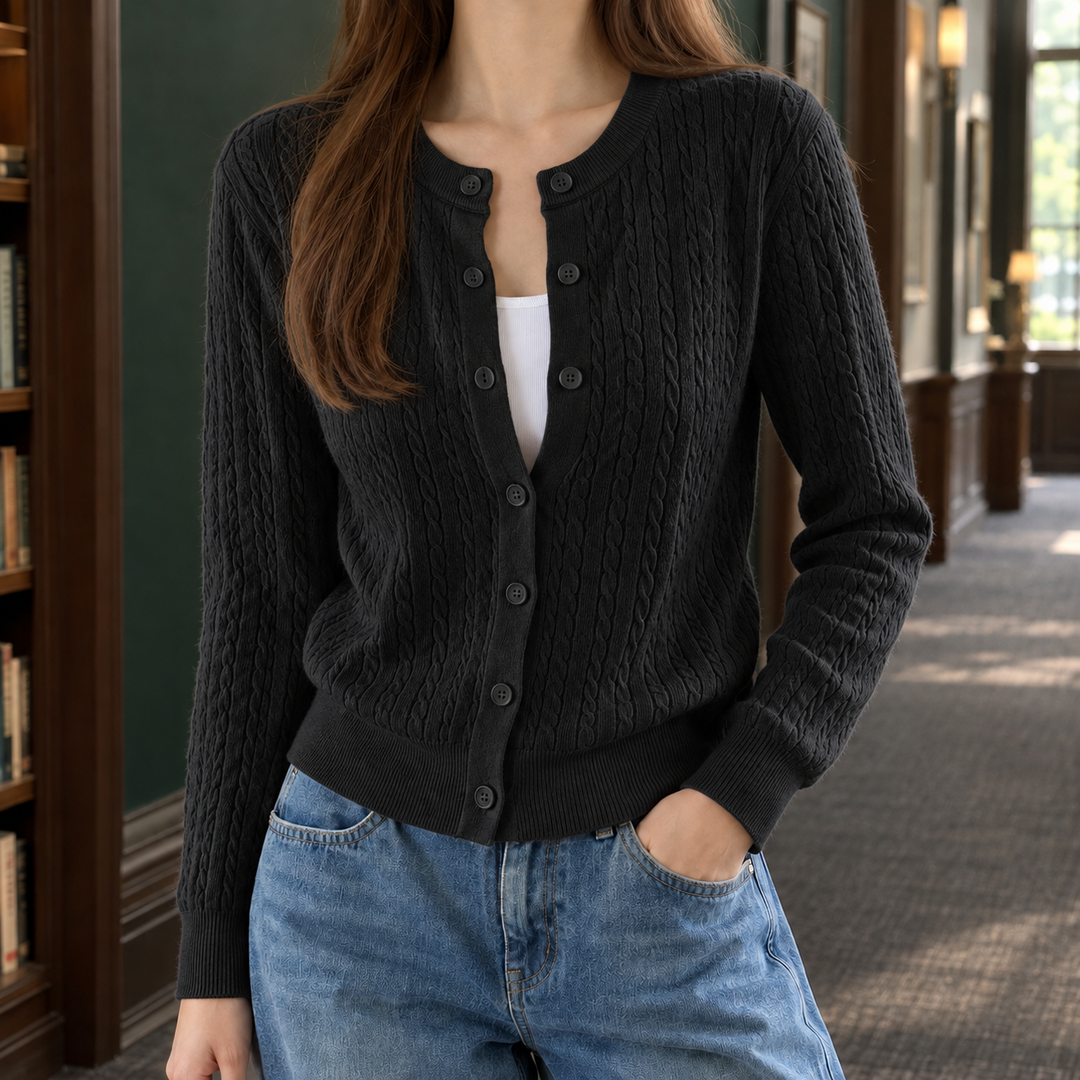 Ernestine-Grace Cable Cardigan