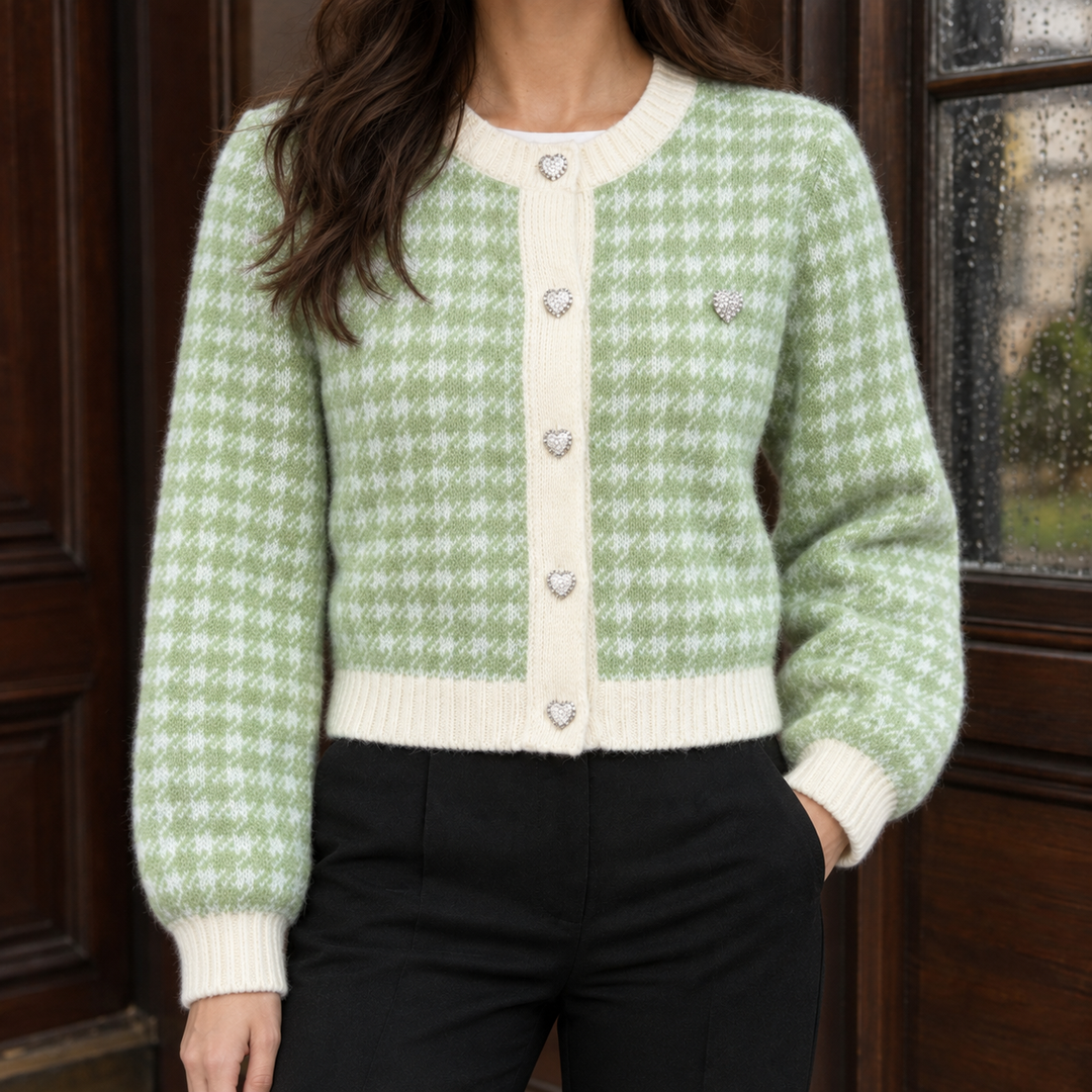 Alina-Rose Houndstooth Cardigan