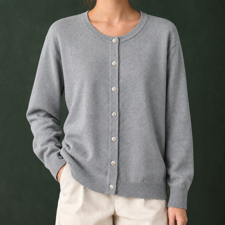 Danielle-Elise Round Neck Cardigan