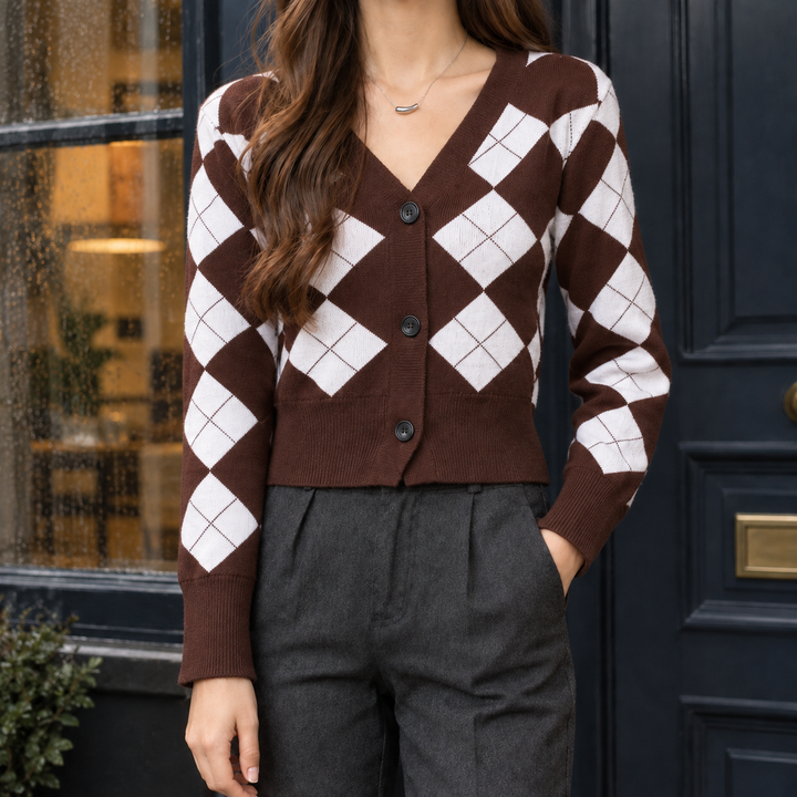 Adeline-Jade Argyle Cardigan