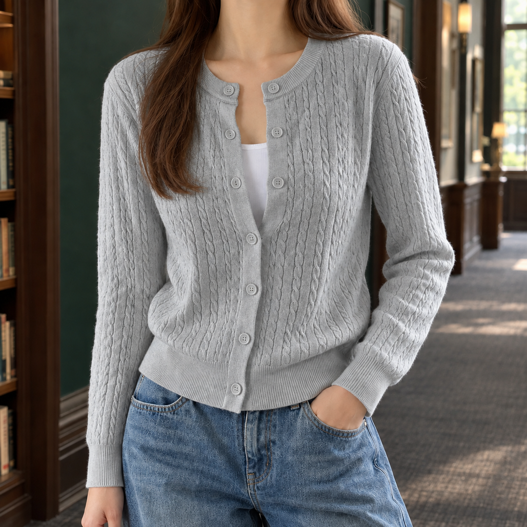Ernestine-Grace Cable Cardigan