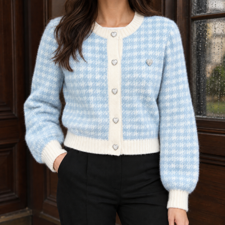 Alina-Rose Houndstooth Cardigan