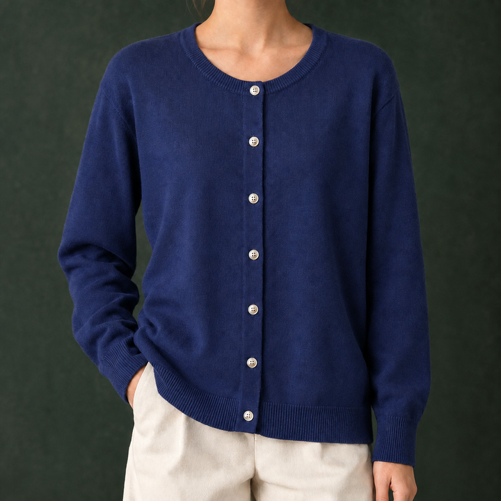 Danielle-Elise Round Neck Cardigan