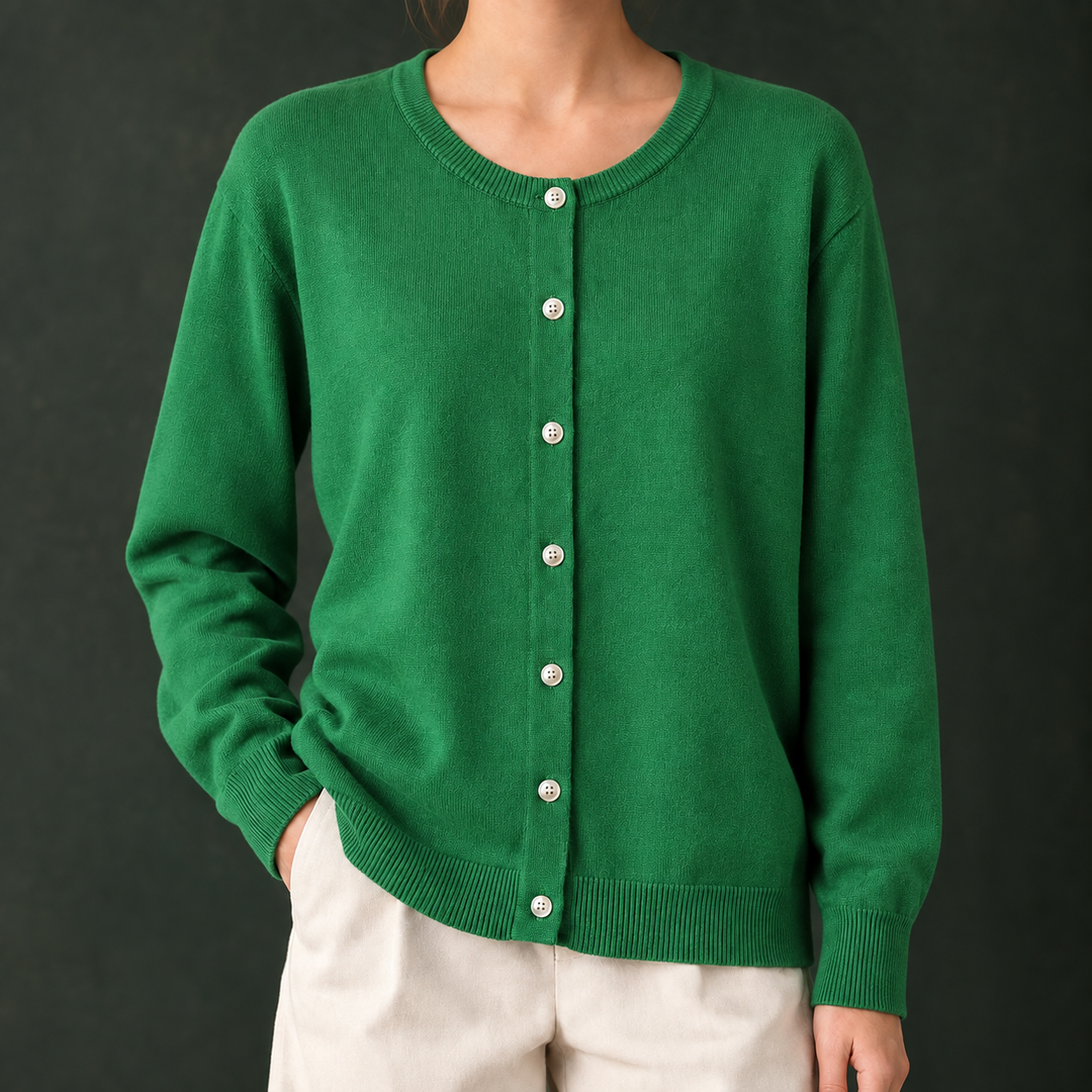 Danielle-Elise Round Neck Cardigan