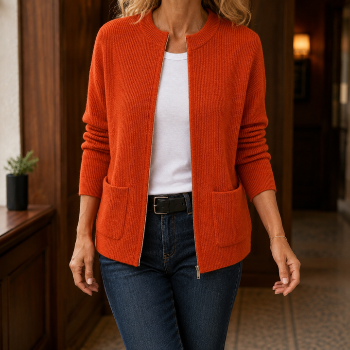 Livia-Grace Ribbed Cardigan