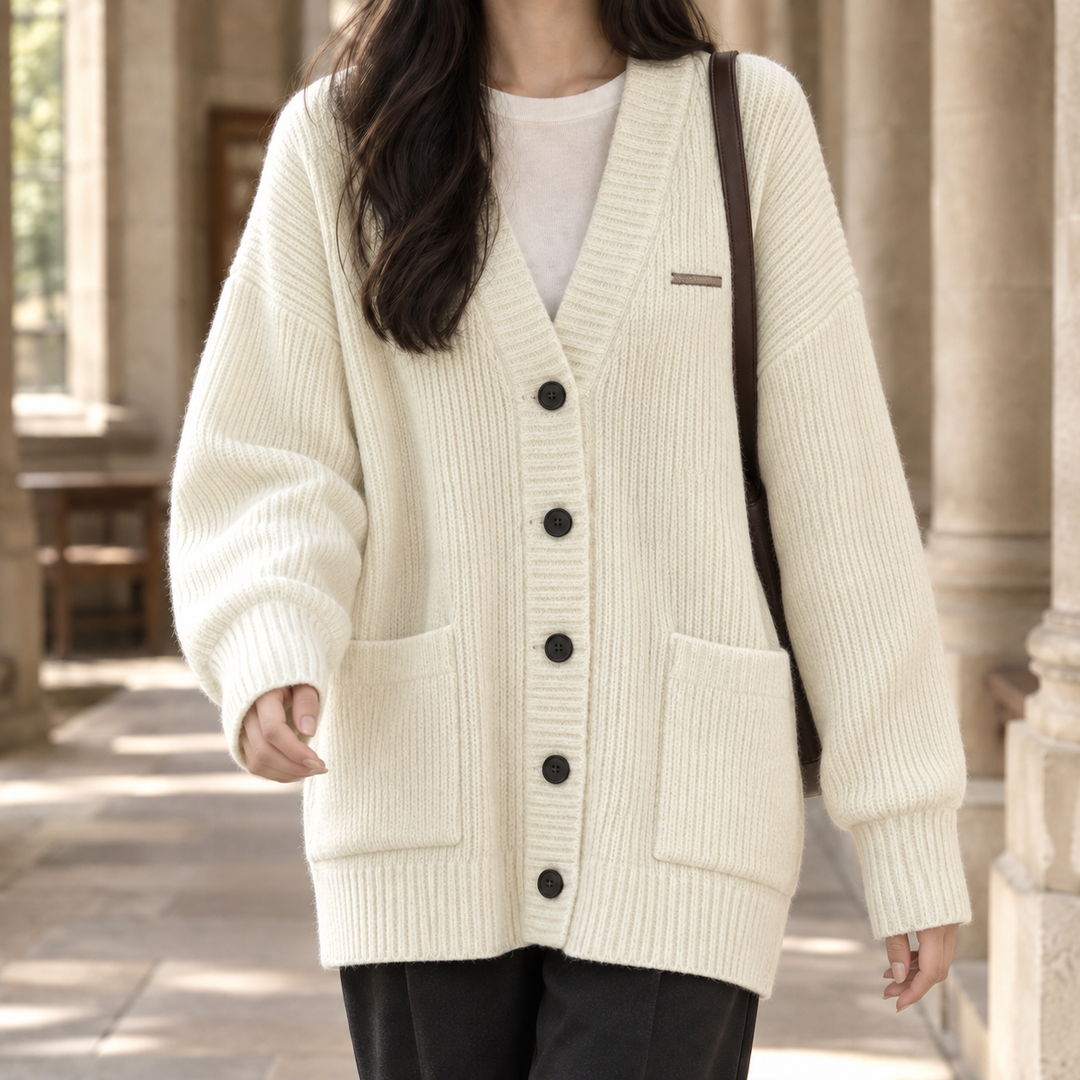 Junia-Belle Ribbed Cardigan