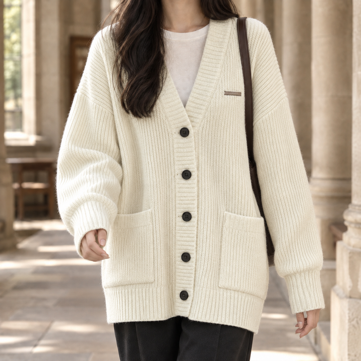 Junia-Belle Ribbed Cardigan