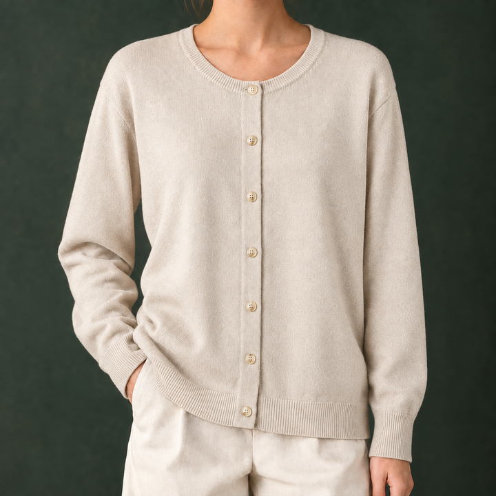 Danielle-Elise Round Neck Cardigan