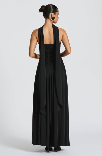 Marielle | Women's Evening Crepe Thigh Split Dress