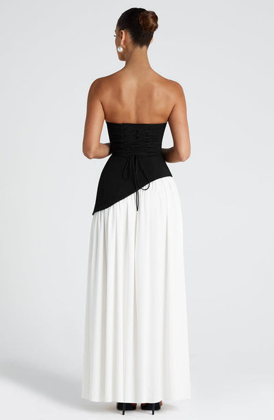 Marielle | Women's Evening Crepe Thigh Split Dress
