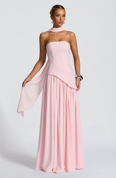 Marielle | Women's Evening Crepe Thigh Split Dress