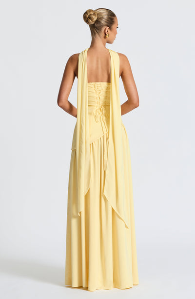 Marielle | Women's Evening Crepe Thigh Split Dress