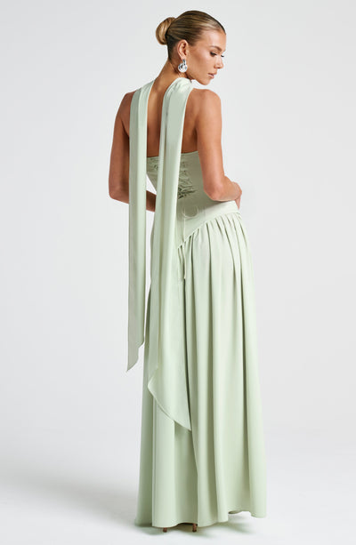 Marielle | Women's Evening Crepe Thigh Split Dress