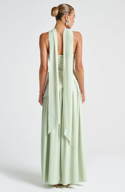 Marielle | Women's Evening Crepe Thigh Split Dress