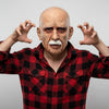 Men's Wrinkled Old Man Latex Full-Head Costume Mask for Halloween