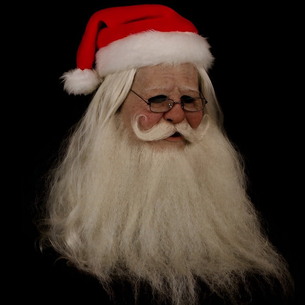 Men's Halloween Silicone Old Man Mask with Faux Hair for Costume Party.