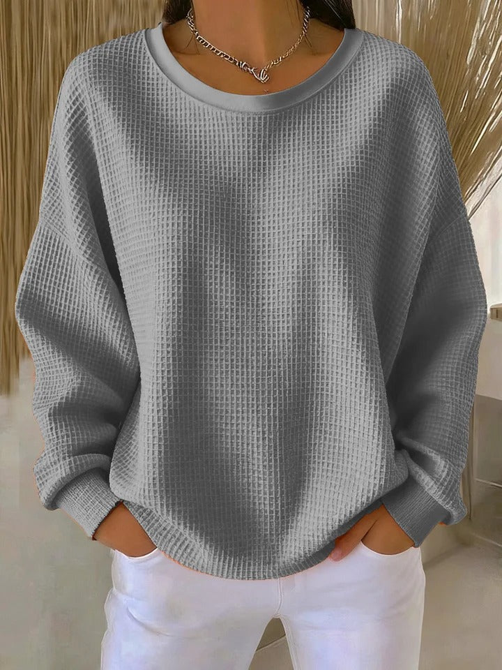 Scarlet Cozy Waffle Knit Sweater