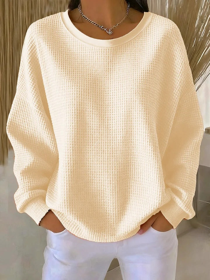 Scarlet Cozy Waffle Knit Sweater
