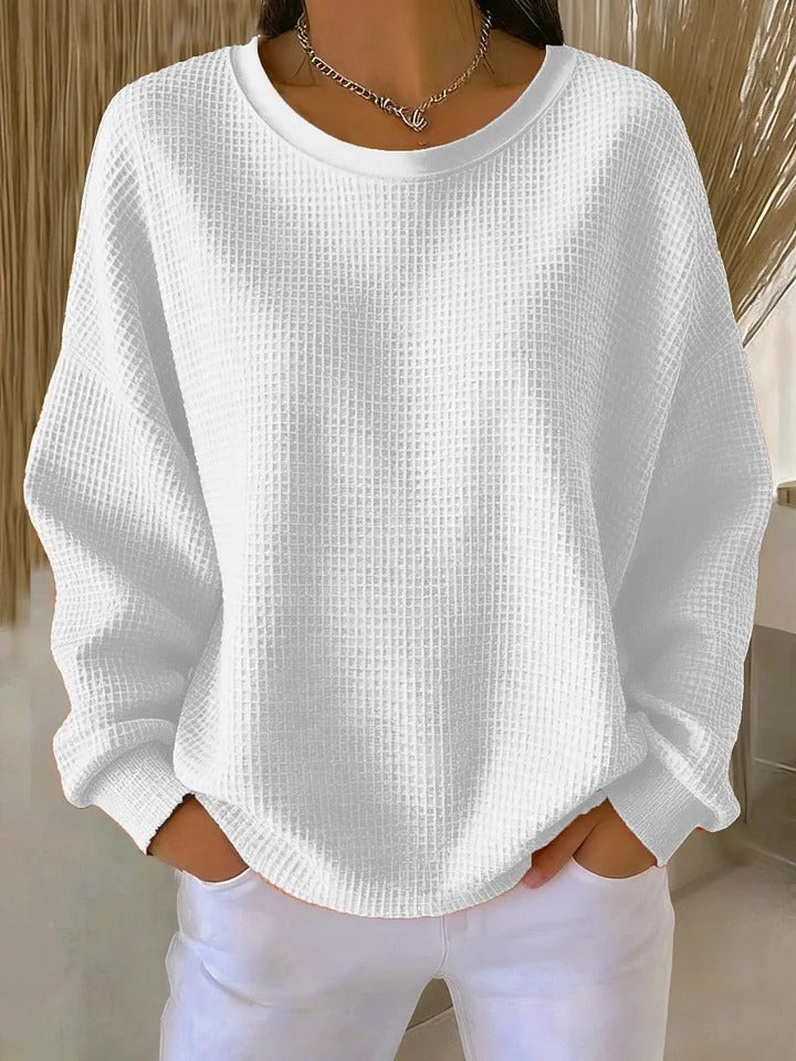 Scarlet Cozy Waffle Knit Sweater