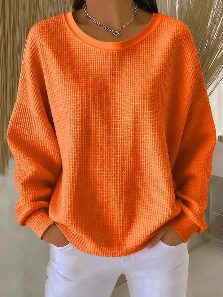 Scarlet Cozy Waffle Knit Sweater